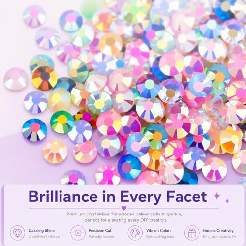 40000 PCS Rhinestone Bedazzling Kit with 3 B7000 Glues, 40 Colors 3mm Flatback Resin Gems for Crafts, Shoes, Clothes, Tumblers, Nail Art DIY
