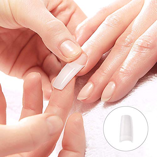 Beuniar Acrylic Nail Tips Natural 500Pcs French Artificial False Tip - color: Natural