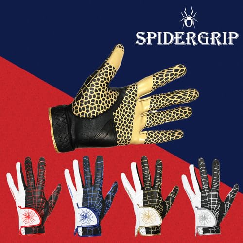 Spider Grip Men's Golf Glove - color: Gold, size: Men Large (24)