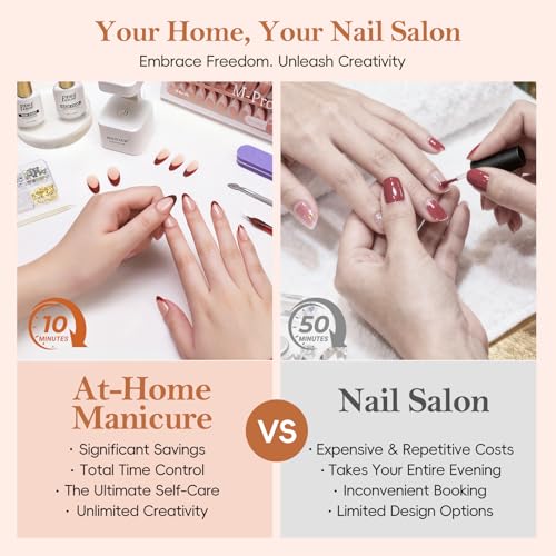 PEACECOLOR French Tip Press On Nails Kit - 150Pcs Long Square Gel Nail Kit with U V/LED Lamp Quick-Dry Nail Glue Base & Top Coat, Complete DIY Manicure Set Fake Nails Gift for Women Girls Home - color: Long Square