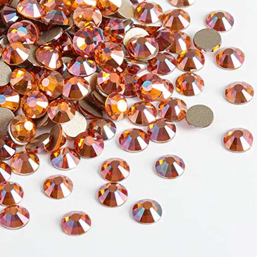 Beadsland Flat Back Crystal Rhinestones,Amber, SS10, 1440pcs - color: Amber, size: SS10/1440pcs