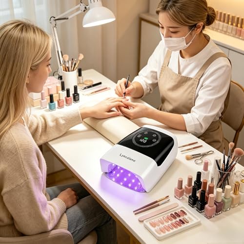 132W UV LED Nail Lamp,Rechargeable Nail Dryer for Gel Nails