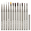 12Pcs Nail Art Brush Set, Professional Gel Nail Brush Kit