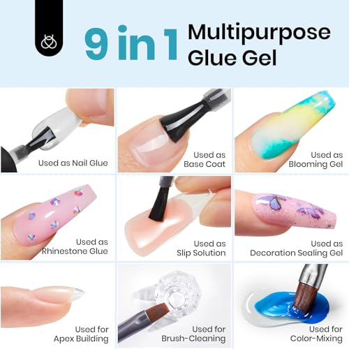 Beetles Gel Nail Kit Nail Extension Set With Etch X Nail Tips 504Pcs