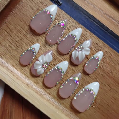 Handcraft Almond Press on Nails Medium P09, M Size