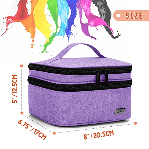 LUXJA Nail Polish Storage Case Holds 20 Bottles, Lavender - color: Lavender