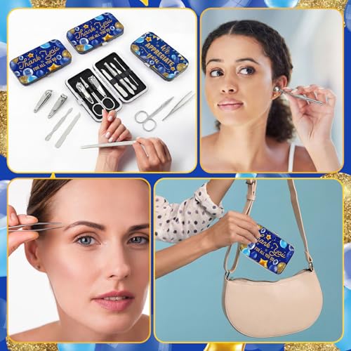 12 Pcs Employees Appreciation Gifts Thank You Manicure Gifts Set - color: Blue, Gold