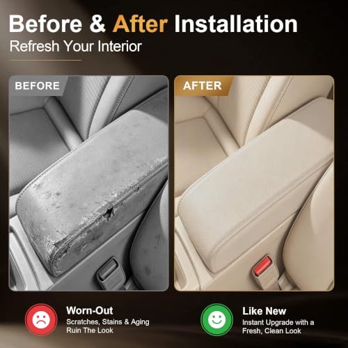 AOMSAZTO Armrest Console Covers for 2013-2018 Nissan Altima Beige - color: Beige, size: 2013-2018