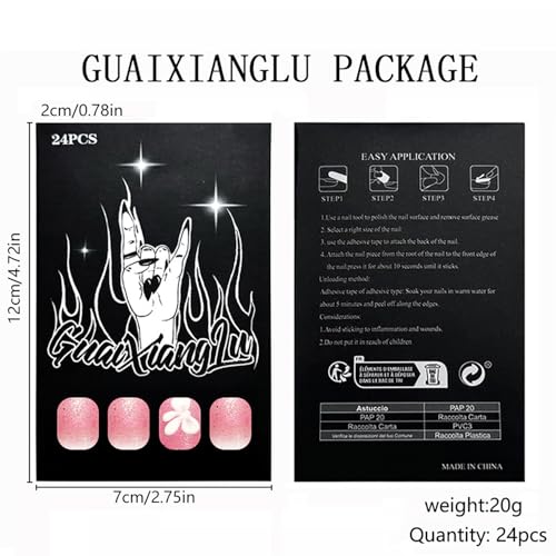 Pink Press On Nails Short Square Fake Nails With Bow Design Pink Glitter False Nails Gradient Nail Press Ons Glossy Full Cover Reusable Acrylic Glue On Nails For Women - color: short square nails-9