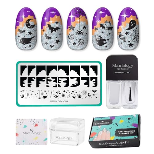 Maniology Boo-gie French Nail Stamping Starter Kit | Halloween Nail Art Set