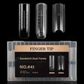 140Pcs Sandwich Dual Nail Forms 14sizes Quick Building Gel Nail Extensions-Dual Form with Reusable Top and Bottom Mold Tips (No.#41 (140Pcs)) - size: No.#41 (140Pcs)