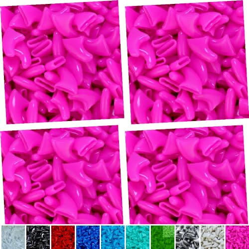 zetpo 80 pcs Cat Nail Caps | Cat Claw Covers | with Adhesives and Applicators (Rose, S) - color: Rose, size: S