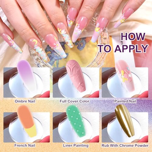 Gradient Painting Gel, 9 Colors Ombre Gel Nail Polish - color: Easter Egg