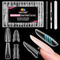 EBANKU Poly Nail Gel Sandwich Nail Form 240 Pcs Reusable Top & Bottom - color: Long Coffin & Almond