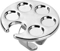 Silver Mini Manicure Palette Metal Paint Palette Finger Rings Nail Art Tools Makeup Palette for Mixing Foundation