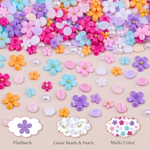 3D Flower Nail Art Charms Resin Flower Petals Charms for Acrylic Nails - color: 20-K1-Colorful