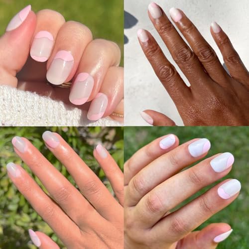 Olive & June Super Stick Press-On Nails, Organic Swirl
