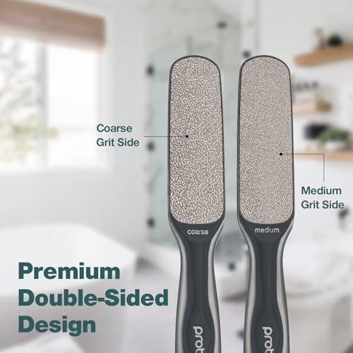 Probelle Double Sided Nickel Foot File Callus Remover, Dark Grey - color: Dark Grey