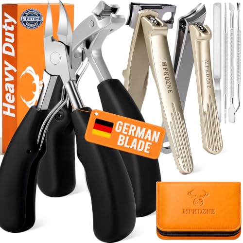 Heavy Duty Toenail Clippers for Thick Ingrown Nails Fingernail Set - color: 8pack - Silver
