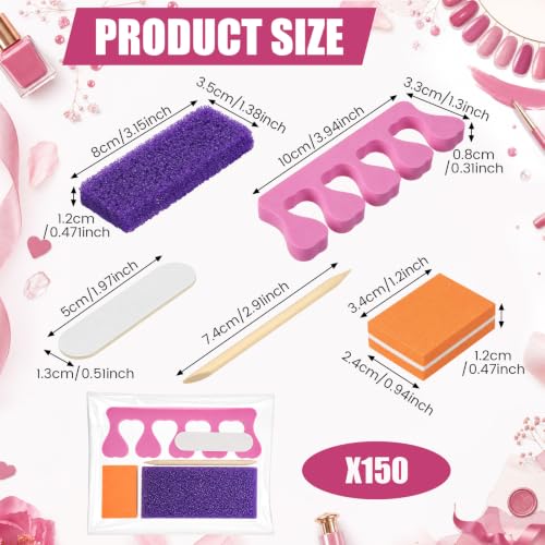 150 Sets 5 in 1 Disposable Pedicure Kit Pedicure Tools Set