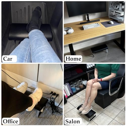 Waterproof Footrest, Upgraded High Elasticity Foot Rest Under Desk Footrest, Ergonomic Foot Rest for Under Desk at Work, Highly Supportive, No Deformation, Black