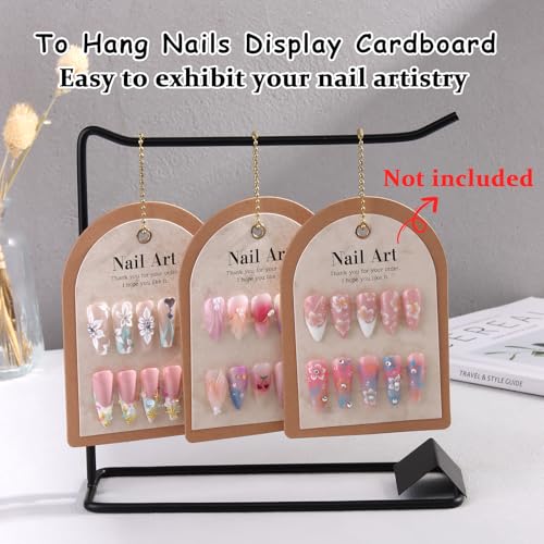 150 Pcs Nail Swatch Sticks with Ring & Nail Art Display Stand, Black Rack - color: Black Shelf 150pcs