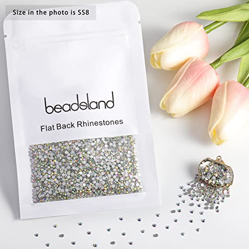 Beadsland Flat Back Crystal Rhinestones,Crystal AB, SS8, 1440pcs - color: Crystal AB, size: SS8/1440pcs