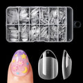 Krofaue Kids Nail Tips, Half Matte Flexible Gel Pre-Shaped Fake Nails - color: 240 PCS Half Matte Almond Kids Nail Tips