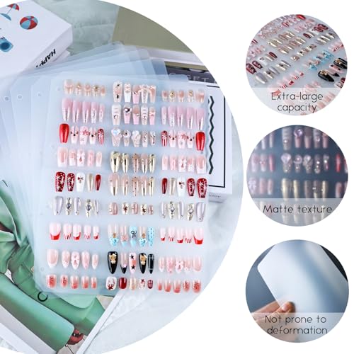 Large Press on Nails Organizer Book Insert Pages 6 Sheets - color: A4-6 Pages
