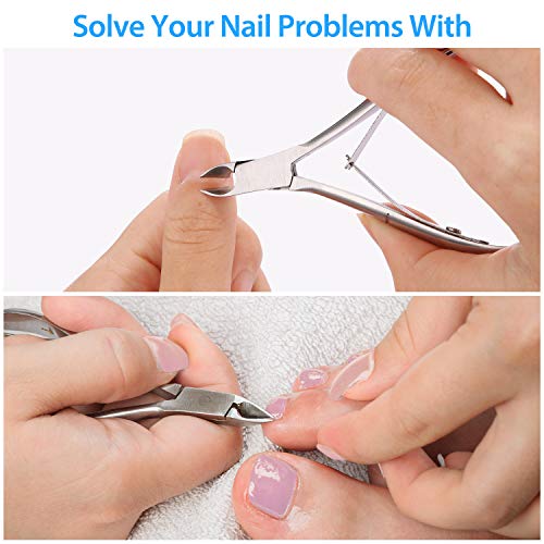 Mudder 3 Pcs Cuticle Trimmer Nipper Stainless Steel Nail Scissor, Silver - color: Silver