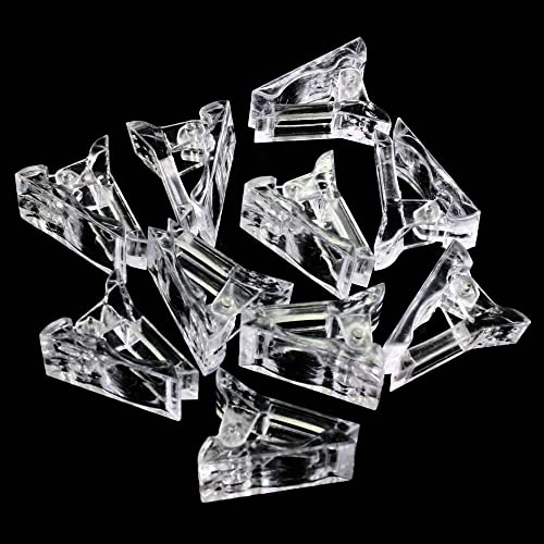 DRDS 10Pcs Nail Tips Clip for Quick Building Polygel nail forms Nail clips for polygel Finger Nail Extension UV LED Builder Clamps Manicure Nail Art Tool