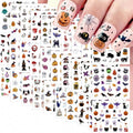 30Sheets Halloween Nail Stickers, Ghost, & Skull, Spider Design - color: Style-20