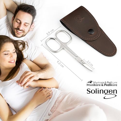 marQus Solingen Round-Tip Nail Scissors (curved) – Premium German Steel for Safe Manicures & Pedicures, Protective Case Included, Also Great for Babies - color: Nail Scissors - Rounded
