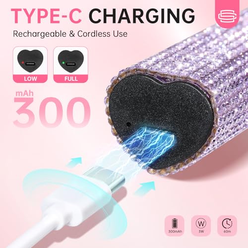 UV Light for Gel Nails, Handheld UV Nail Lamp - color: Purple Diamond