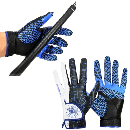 Spider Grip Men's Golf Glove - color: Blue, size: Men Extra Large (25)