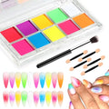 Neon Nail Pigment Set 10 Colors Ombre Powder Extra Fine Glitter