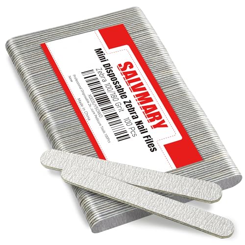 Professional Disposable Zebra Nail Files 100/180 Grit 5" Double Sided Emery Board Manicure Pedicure Tools 100Pcs - size: 100/180 Grit - 100Pcs