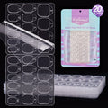 BTArtbox Adhesive Nail Tabs, 20 Sheets, 15 Sizes for Press On Nails