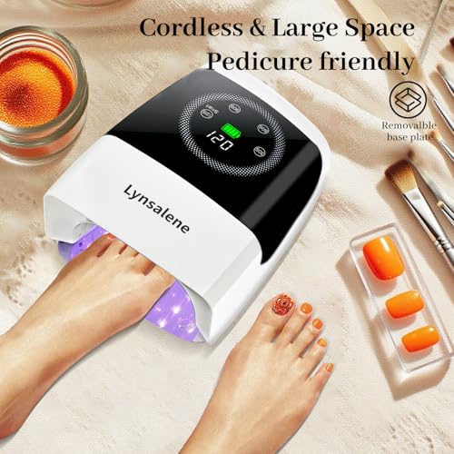 132W UV LED Nail Lamp,Rechargeable Nail Dryer for Gel Nails