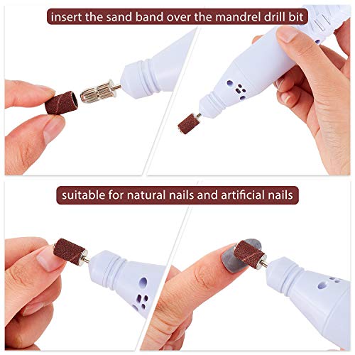 Blulu 20 Pack Small Drill Bits, Mandrel Sanding Bands Bit, Sliver - color: Sliver