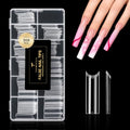 TOMICCA XXL Extra Long Square Nail Tips 308Pcs Half Cover Acrylic Nails