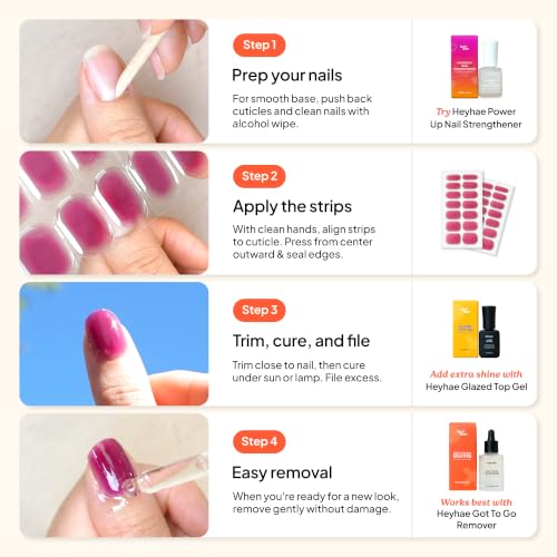 Heyhae Semi Cured Gel Nail Strips - Hey, Picnic Date? - color: Hey, Picnic Date?