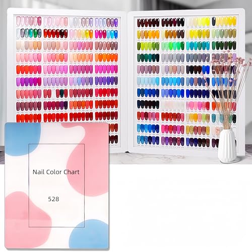 Acycoin2A 528 Nail Gel Polish Display Chart Acrylic Nail Art Sample Book - size: Extra Large