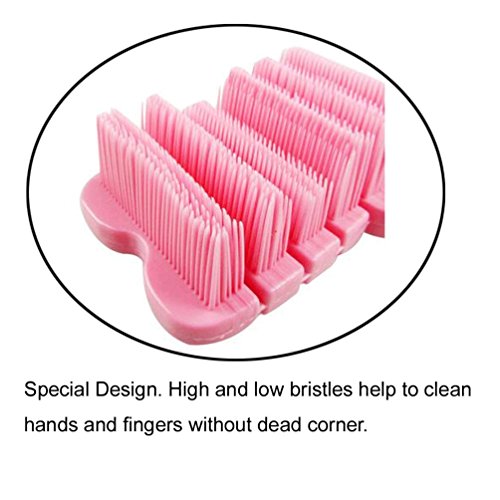 Baby Nail Brush, Kids Nail Scrubber Brush, Toddler Scrub Brush, Pink - color: Pink
