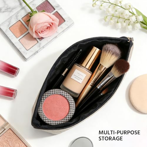 JIUWEIHU Funny Women Makeup Bag, Better Late Than Ugly Cosmetic Bags - color: Multicolor 0060