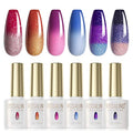 ROSALIND 6 Color Changing Gel Nail Polish, Thermal Gel Polish - color: Color Changing