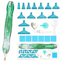 26 Piece 5D Ergonomic Diamond Art Painting Pens Kit,Green - color: Green