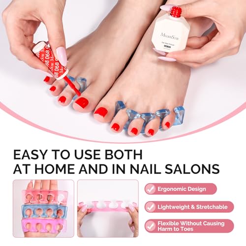 MelodySusie 6 Pcs Silicone Toe Separators, Toe Spacers for Pedicure - size: 6Pcs