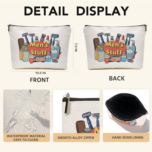 Men's Stuff Makeup Bag, Funny Grooming Cosmetic Bags Travel Organizer Bag - color: Multicolor 0059