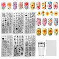 6 Sheets Nail Stamping Plate Romantic Florals Nail Art Stamp - color: Romantic Florals